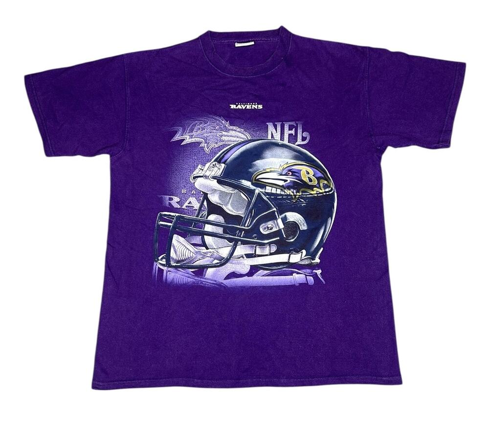 Vintage Baltimore Ravens Big Helmet Logo NFL T-Shirt